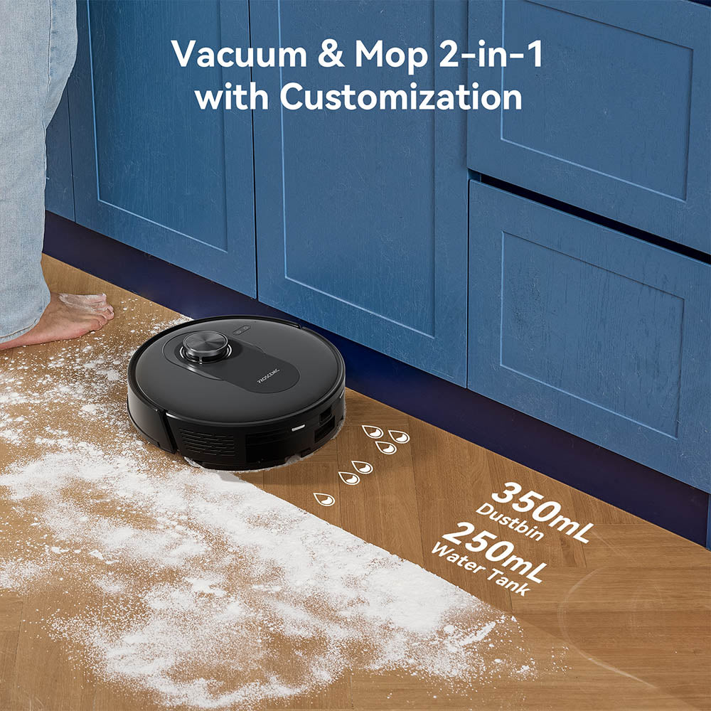 Proscenic Q8 Max Robot Vacuum and Mop Combo with Self-emptying Station, Max 4200Pa Suction, 200min Runtime, 3 Cleaning Modes, Smart 360° LiDAR Navigation, APP Control, for Floor, Pet Hair, Carpet