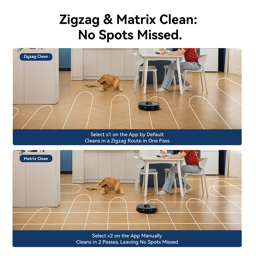 Proscenic Q8 Max Robot Vacuum and Mop Combo with Self-emptying Station, Max 4200Pa Suction, 200min Runtime, 3 Cleaning Modes, Smart 360° LiDAR Navigation, APP Control, for Floor, Pet Hair, Carpet