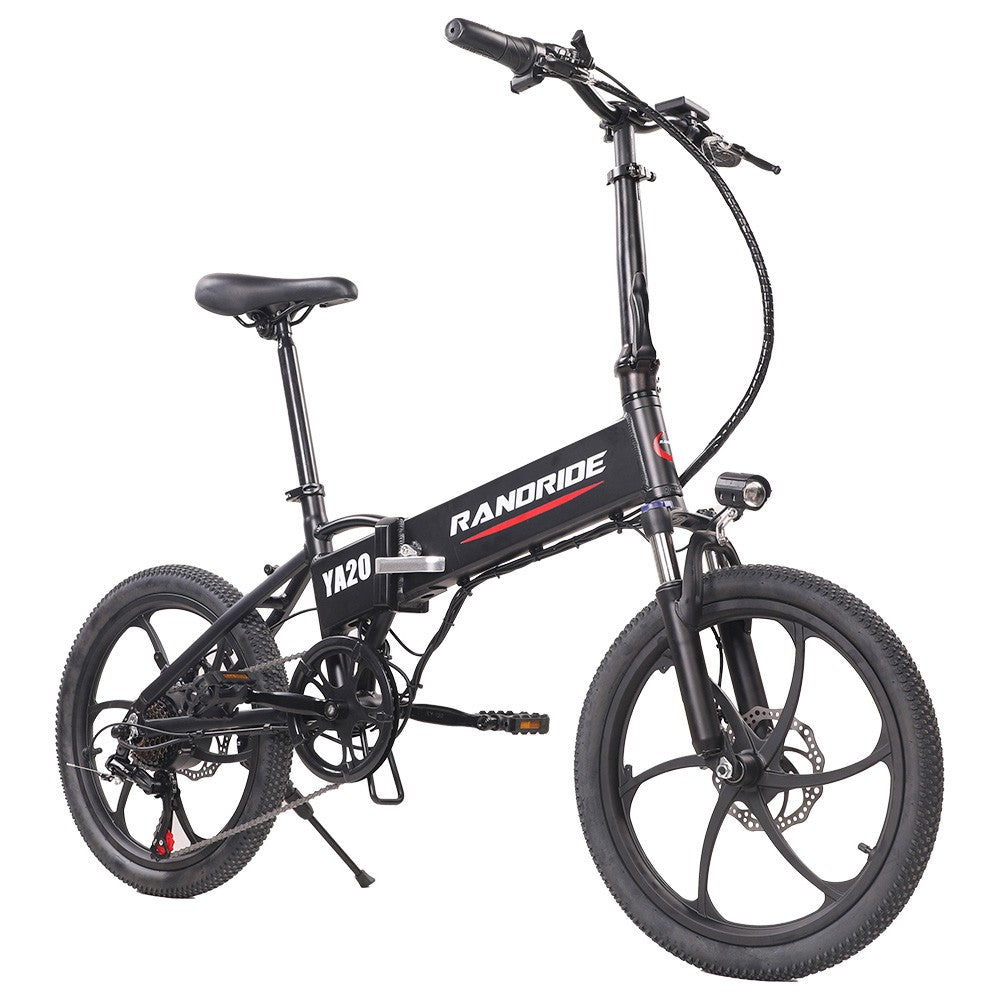 RANDRIDE YA20 Electric Bike 500W Motor 40km/h Max Speed 48V 12.8Ah Battery 80-90 Max Range 20*1.95'' CST Tires 120kg Load Shimano 7 Speed