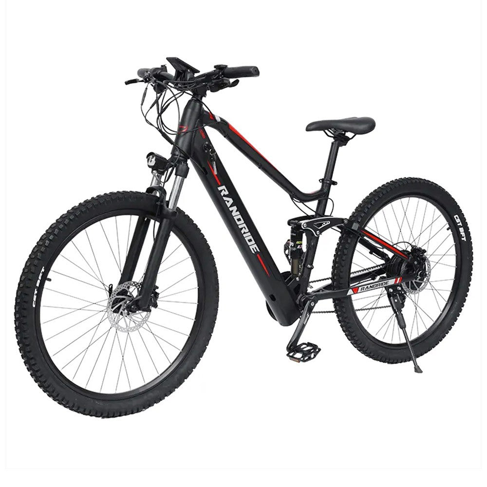 RANDRIDE YS90 Electric Bike 1000W Motor 45km/h Max Speed 48V 13.6Ah Battery 60-70km Max Range 27.5*2.4'' Tire 150kg Load SHIMANO Hydraulic Disc Brake MicroNew 27 Gears