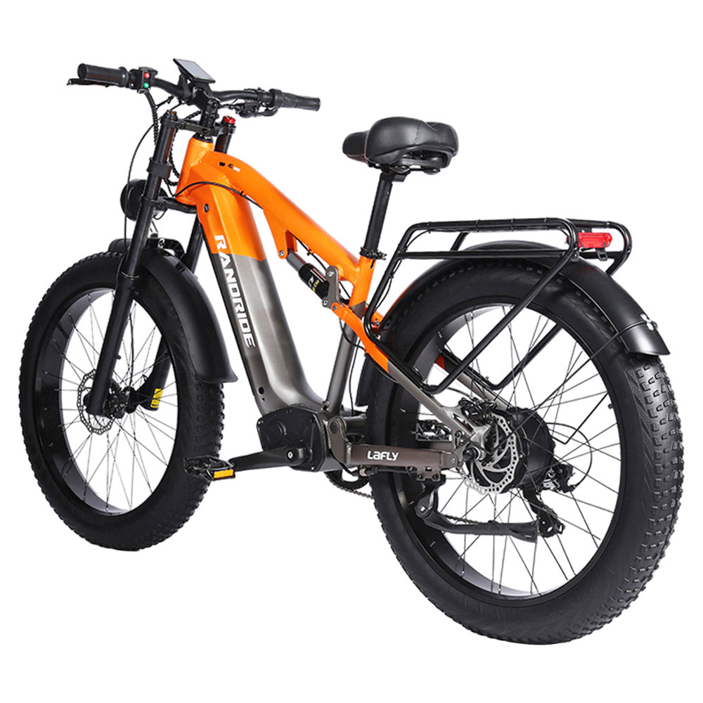 RANDRIDE YX80 Electric Bike, 1500W Brushless Motor, 48V 20Ah Battery, 26x4.0'' CST Fat Tire, 50km/h Max Speed, 124km Max Range, Rear Shock Absorber, Shimano Hydraulic Brakes, Shimano 7 Speed, LCD Display