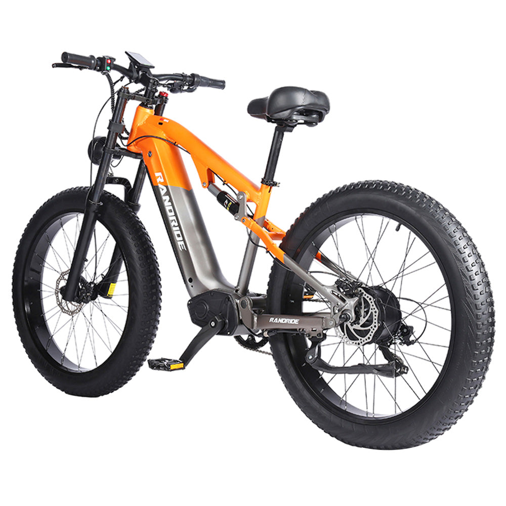 RANDRIDE YX80 Electric Bike, 1500W Brushless Motor, 48V 20Ah Battery, 26x4.0'' CST Fat Tire, 50km/h Max Speed, 124km Max Range, Rear Shock Absorber, Shimano Hydraulic Brakes, Shimano 7 Speed, LCD Display