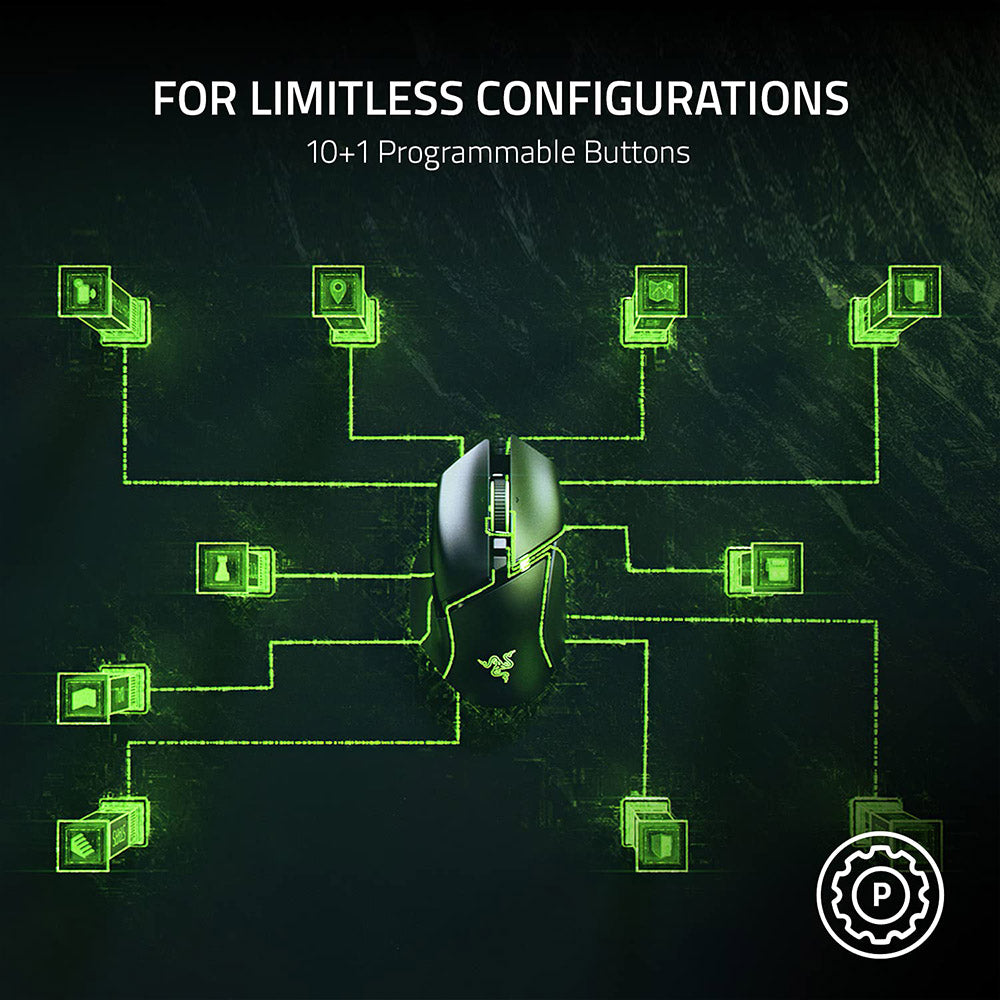 Razer Basilisk V3 Gaming Mouse, RGB Lighting, 26K DPI Optical Sensor, 11 Programmable Buttons