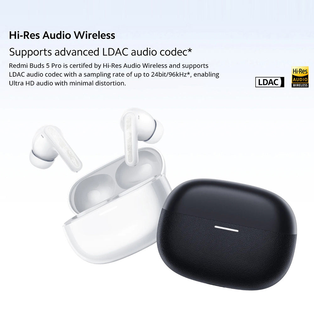 Redmi Buds 5 Pro Earbuds, 52dB Active Noise Cancellation, Hi-Res Audio, Bluetooth 5.3, Up to 38 Hours Battery Life - E-sports Version