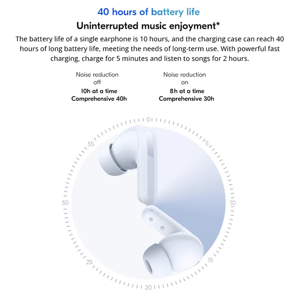 Redmi Buds 5 TWS Earbuds, 46dB ANC 4 EQ Sound Bluetooth 5.3 Chinese Version - White