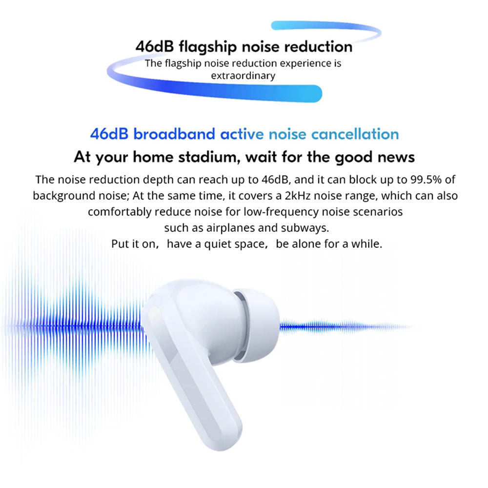 Redmi Buds 5 TWS Earbuds, 46dB ANC 4 EQ Sound Bluetooth 5.3 Chinese Version - White