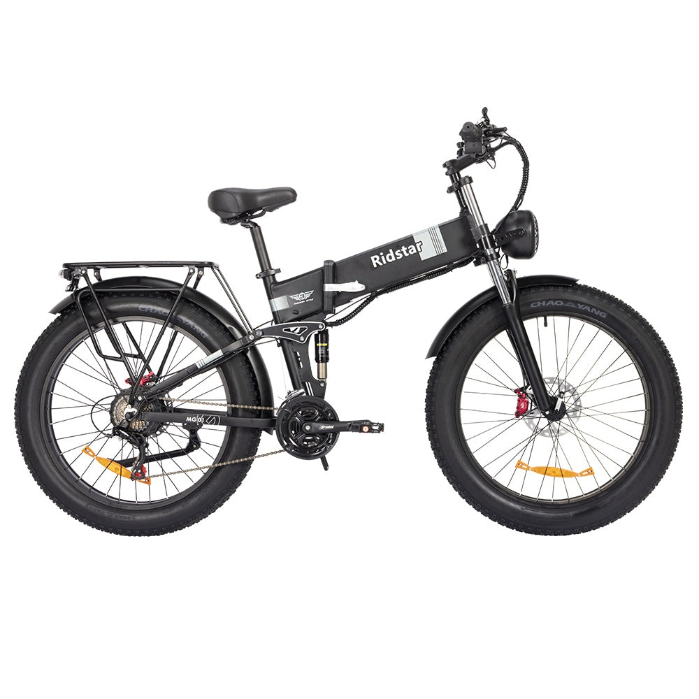 Ridstar H26 Pro Electric Bike, 26*4.0 inch All-terrain Fat Tires 1000W Motor 48V 23Ah Battery 58km/h Max Speed 120km Max Range Oil Brake