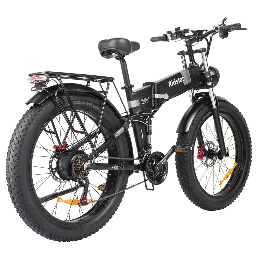 Ridstar H26 Pro Electric Bike, 26*4.0 inch All-terrain Fat Tires 1000W Motor 48V 23Ah Battery 58km/h Max Speed 120km Max Range Oil Brake