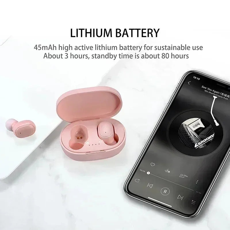 A6S TWS Headset Bezdrôtové slúchadlá Bluetooth slúchadlá Športové stereofónne slúchadlá Bluetooth slúchadlá pre Xiaomi Huawei