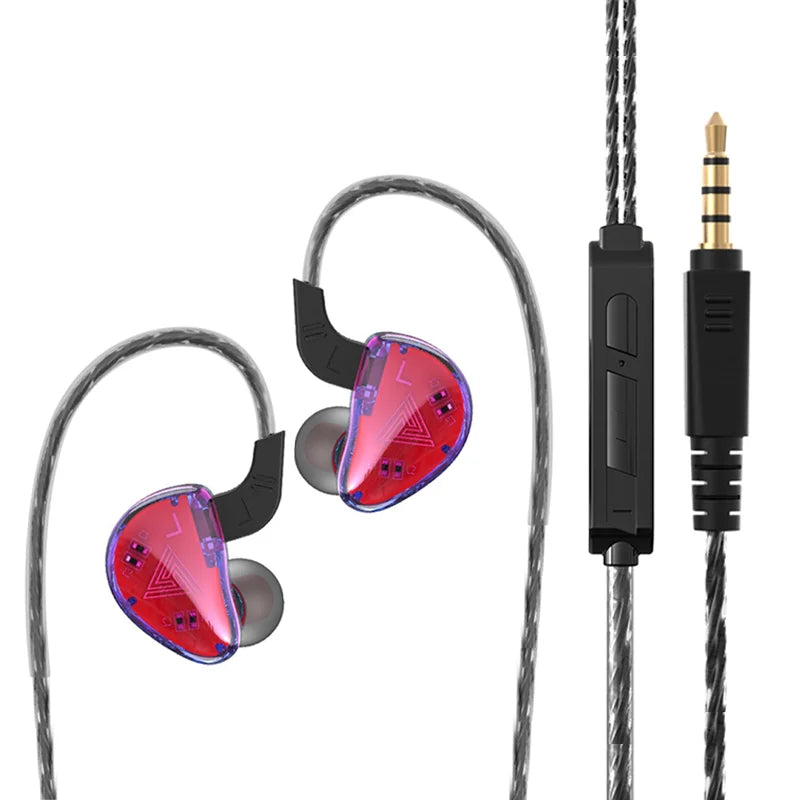 Originálne káblové slúchadlá do uší QKZ AK9 3,5 mm AUX HiFi Heavy Bass S MIC HD Volanie na živé vysielanie hudby Hry Šport