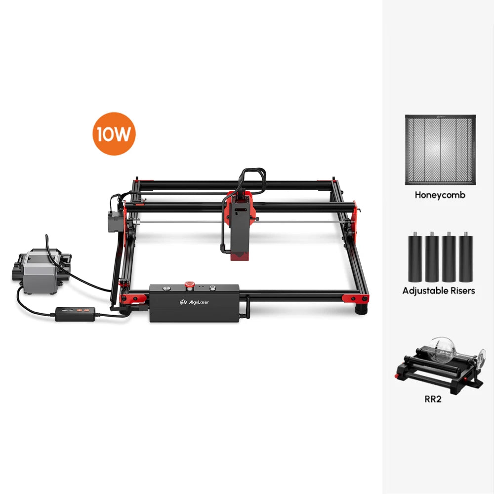 AlgoLaser DIY súprava Laser Master 2 Laserový gravírovací stroj s výkonom 10 W Laserová rezačka a gravírka na drevo a kov 40x40 cm