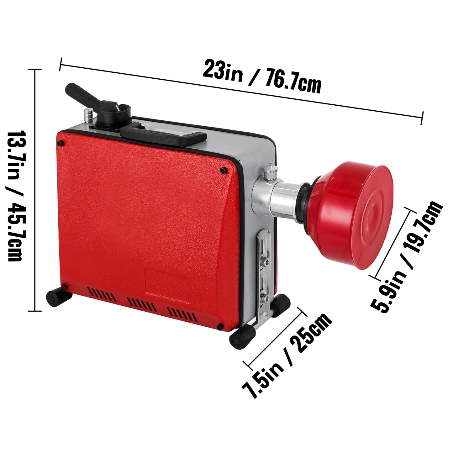 VEVOR GQ-100 Elektrický stroj na bagrovanie potrubí Drevený bager 390W Automatický drez Toliet Čistiaci prostriedok na odblokovanie podlahových rúrok