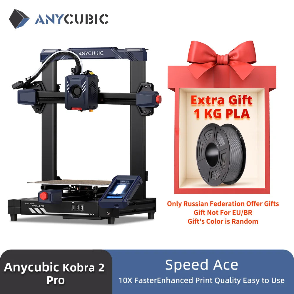 ANYCUBIC Kobra 2 Pro FDM 3D tlačiareň 500 mm/s Maximálna rýchlosť tlače s 9,8 x 8,7 x 8,7 palca Rozmery tlače LeviQ 2.0