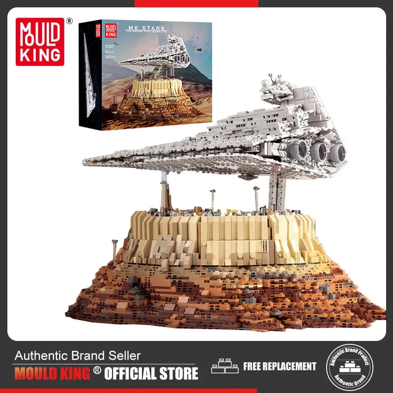 MOLD KING MOC Hviezdny torpédoborec Výletná loď The Empire Over Jedha City Model Set Stavebné kocky Hračky z tehál Pre deti Darčeky
