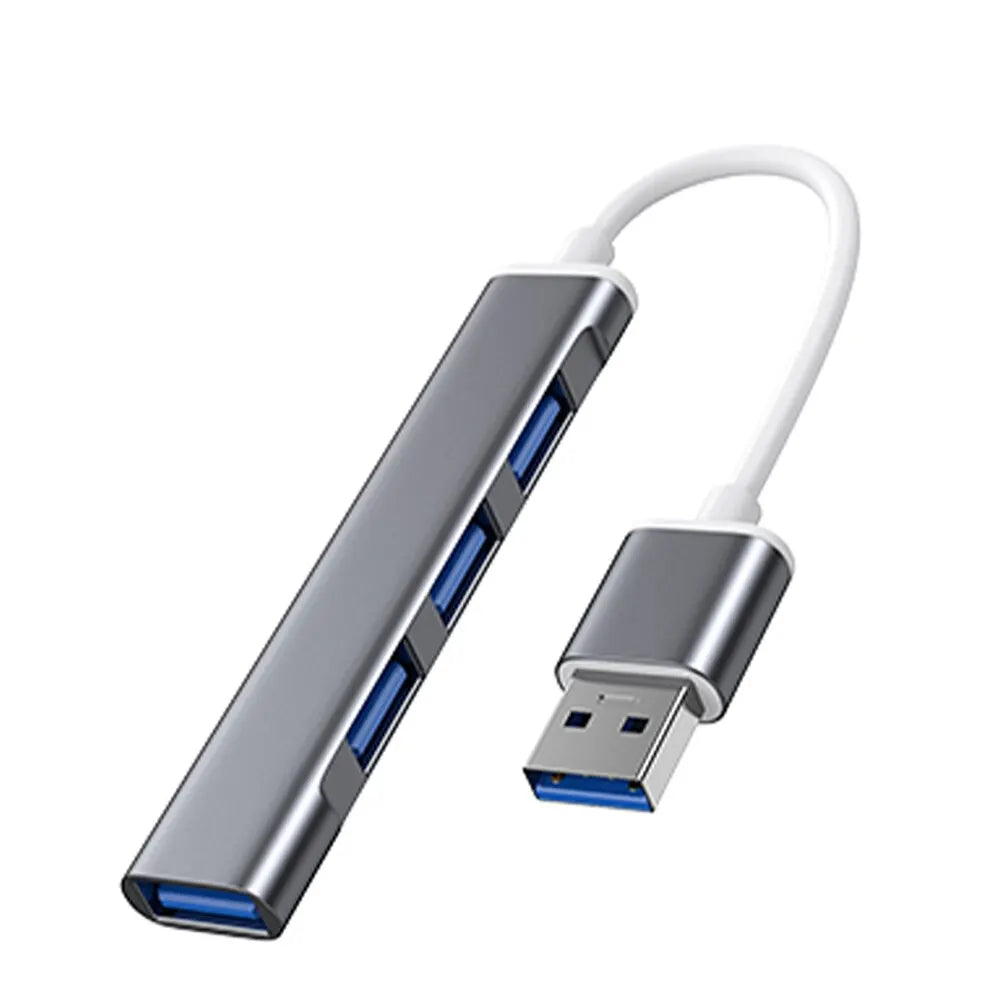 NIERBO USB rozbočovač 4 v 1 USB na USB 3.0 USB 2.0 prenosný USB Expander Rýchly prenos dát 4-portový USB rozbočovač pre počítačovú myš tlačiarne