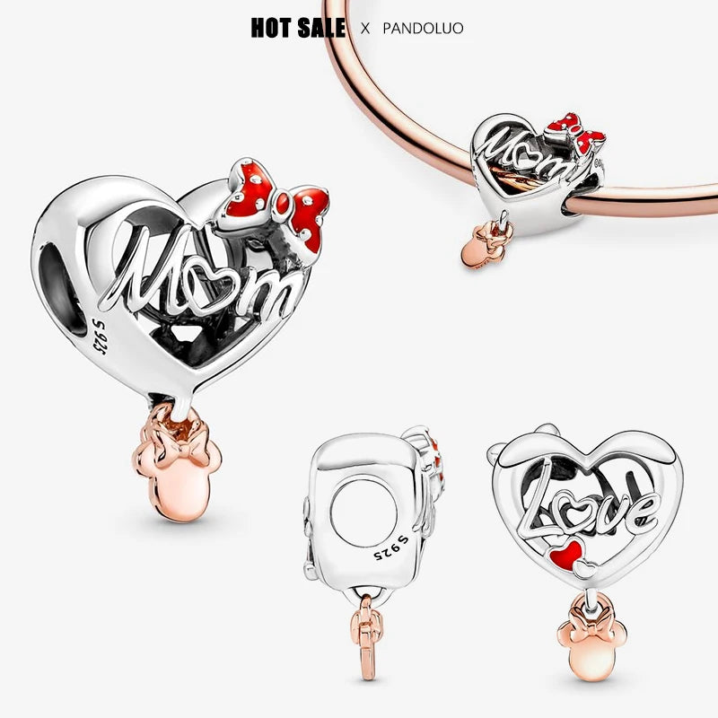 Novinka v sérii Disney Charm Beads Hodí sa k Pandora Original Charms náramok pre ženy 925 Strieborný prívesok s korálkami DIY šperky Hot Sale