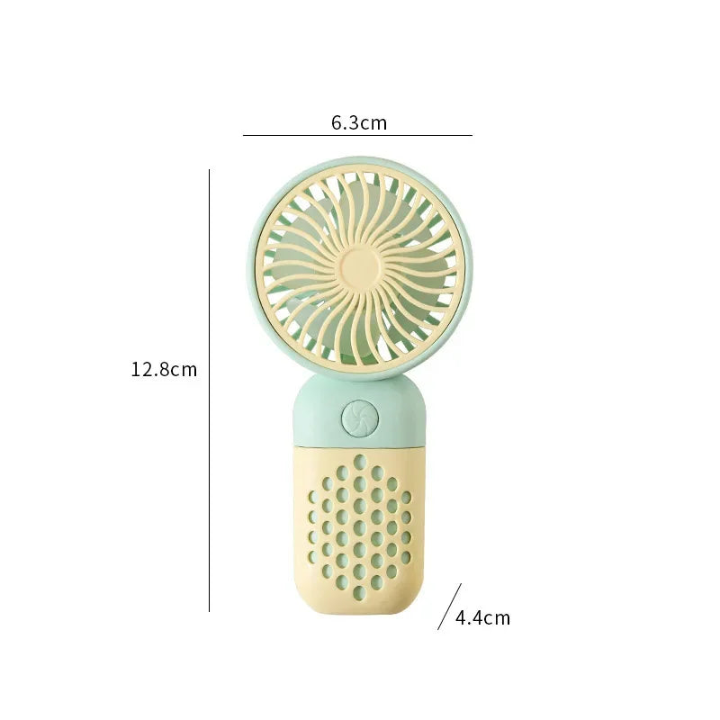 2024 Nový ručný nabíjací ventilátor Kreslený Roztomilý malý študentský nabíjací malý ventilátor Prenosný mini USB ventilátor Mini vreckový 2024 Nový vreckový počítač