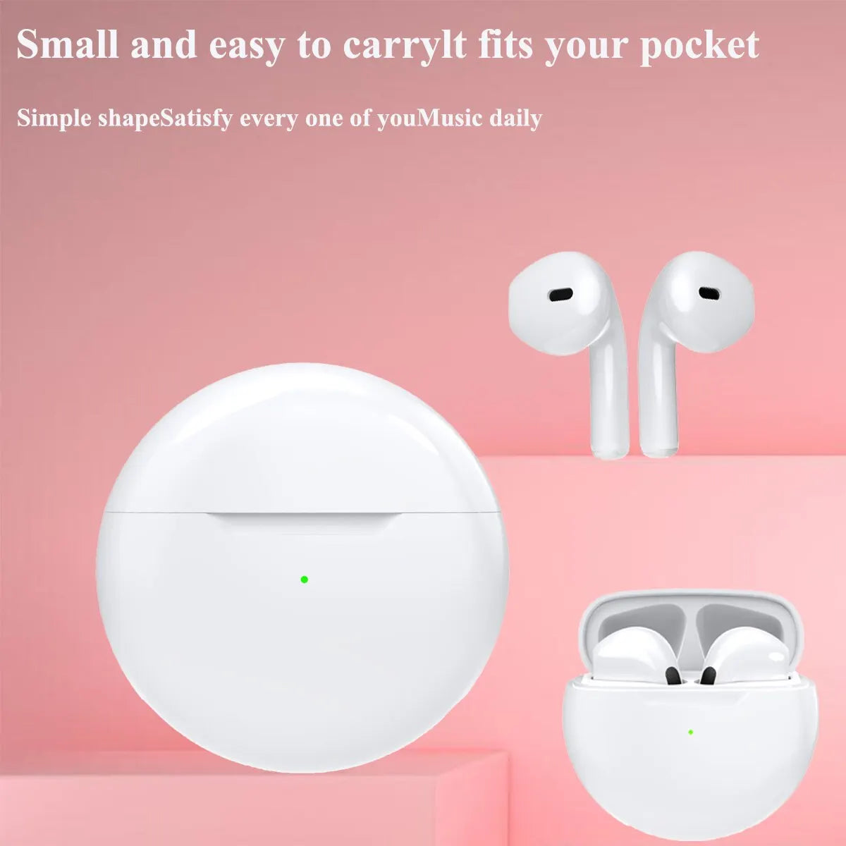 Bezdrôtové slúchadlá Air Pro 6 TWS s mikrofónom Fone Bluetooth slúchadlá Športové slúchadlá do uší Pro6 J6 Headset pre Apple iPhone Xiaomi Huawei