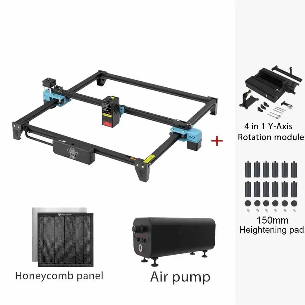 TwoTrees TTS-20 Pro CNC kovová laserová gravírovacia podpora Offline ovládanie laserovej rezačky Kožené drevené akrylové nástroje s koncovým spínačom