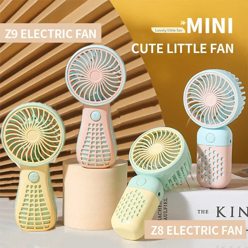 2024 Nový ručný nabíjací ventilátor Kreslený Roztomilý malý študentský nabíjací malý ventilátor Prenosný mini USB ventilátor Mini vreckový 2024 Nový vreckový počítač