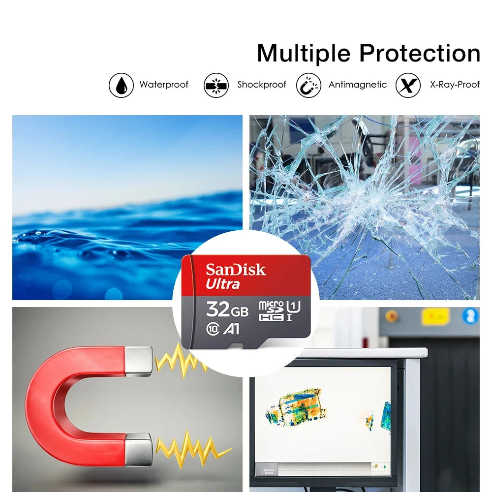 Sandisk Ultra Micro tf SD 32 GB 64 GB 128 GB 256 GB Vysokorýchlostná C10 Micro tf SD karta SD/TF Flash karta Pamäťová karta miniSD pre telefón