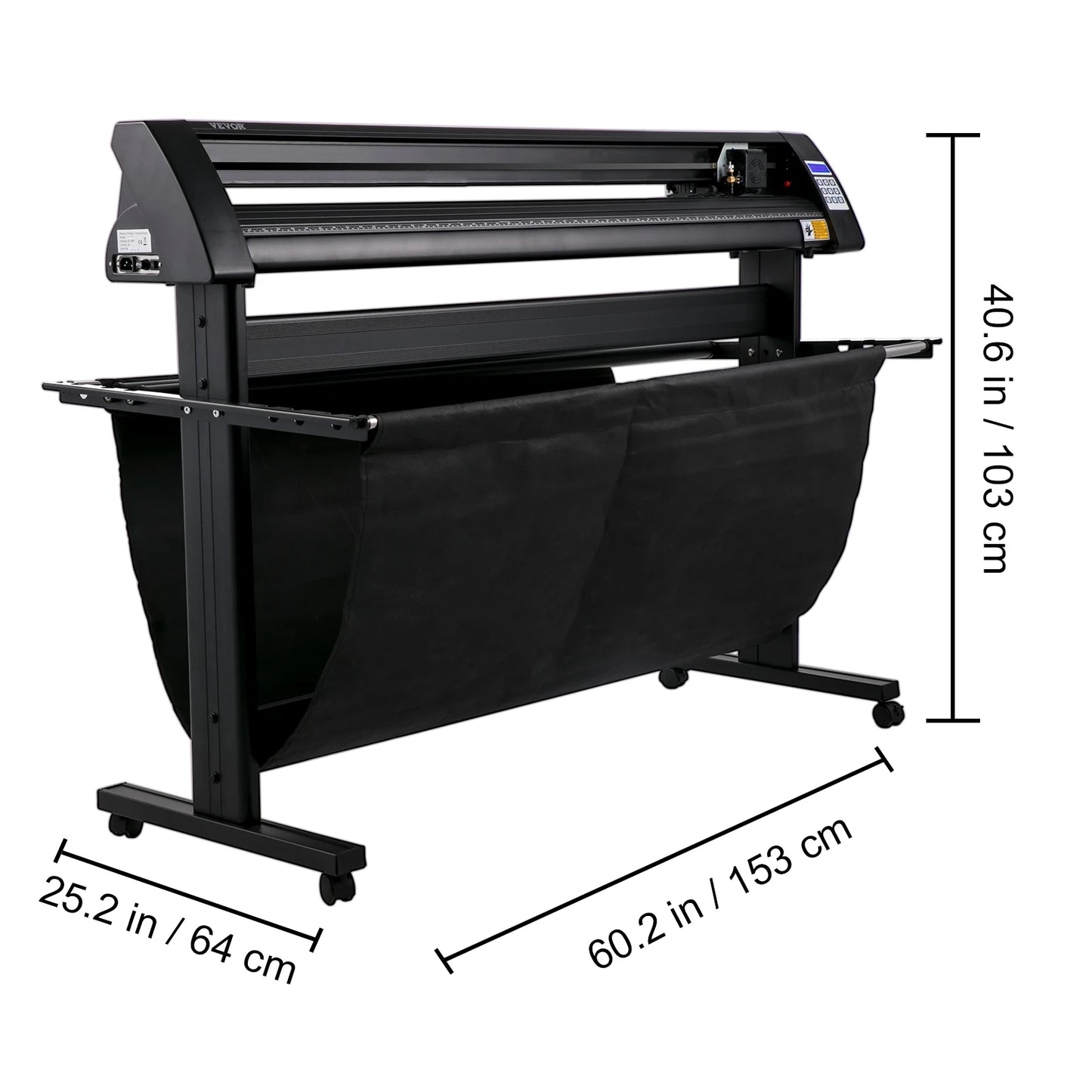 VEVOR 28/34/53 palcový poloautomatický vinylový rezací plotter Rezacia tlačiareň s podlahovým stojanom s 3 čepeľami LCD displejom Softvér SIGNMASTER