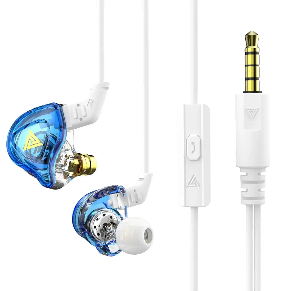 Originálne QKZ AK6 DMX medený ovládač HiFi káblové slúchadlá Športové slúchadlá Basové Stereo slúchadlá s mikrofónom Hudobné slúchadlá 3,5 mm do uší s mikrofónom
