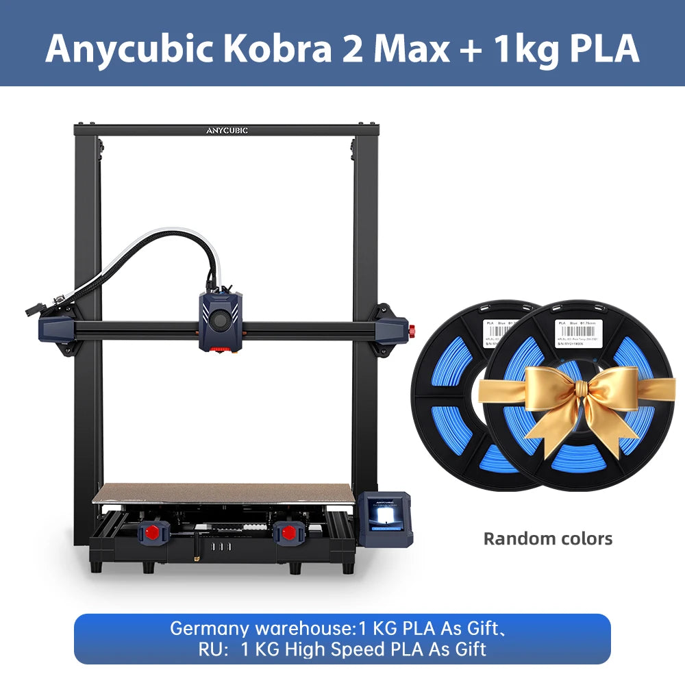 ANYCUBIC Kobra 2 MAX FDM Veľkoformátová 3D tlačiareň 500 mm/s Maximálna rýchlosť tlače Veľkosť zostavy s 500 * 420 * 420 mm Smart APP Control