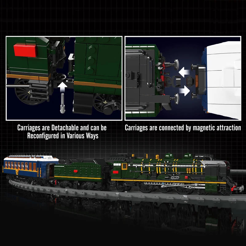 Mold King 12025 Technická stavebnica auta RC motorizované francúzske železnice SNCF 231 Parná lokomotíva Modely vlakov Hračky Darček pre deti