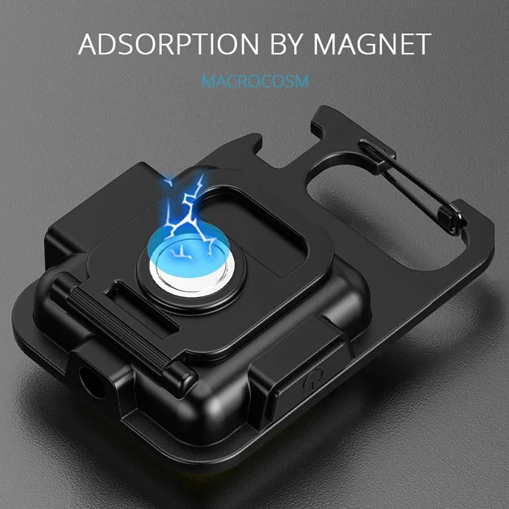 Mini LED baterka Keychain Multifunkčné prenosné COB kempingové lampy USB nabíjanie Pracovné svetlá Vonkajšie Rybolov Turistika Lanterna