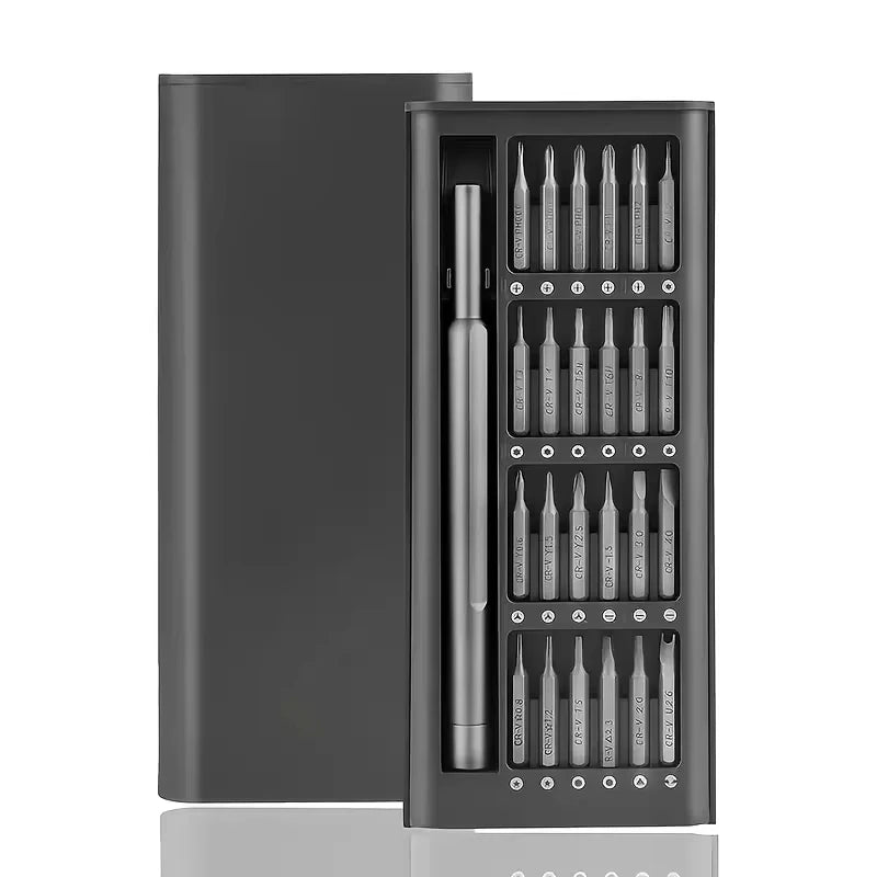 Súprava presného magnetického skrutkovača, 25 v 1 s 24-dielnou súpravou mini vreckového skrutkovača, malá súprava na opravu pre mobilný telefón/PC/Came