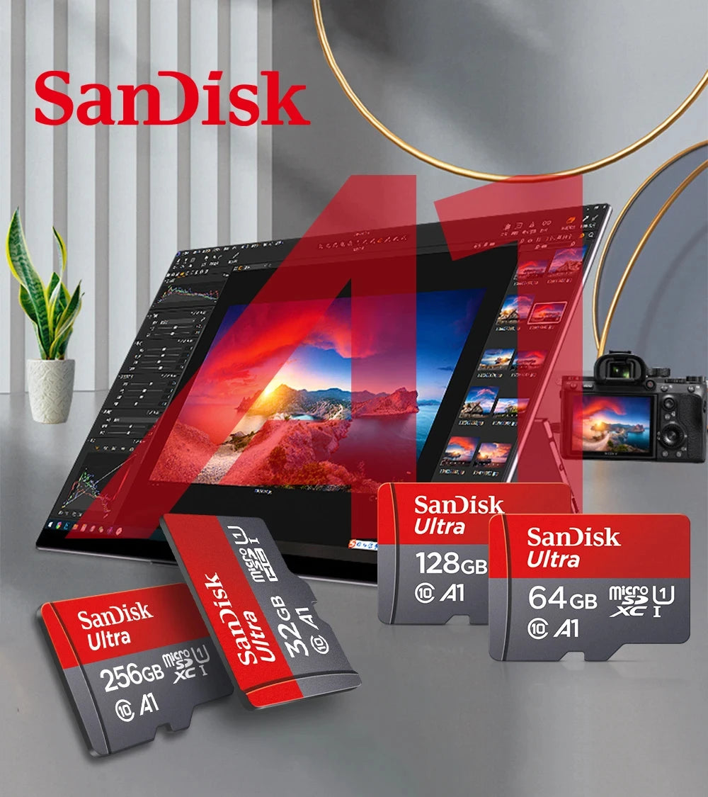 Sandisk Ultra Micro tf SD 32 GB 64 GB 128 GB 256 GB Vysokorýchlostná C10 Micro tf SD karta SD/TF Flash karta Pamäťová karta miniSD pre telefón