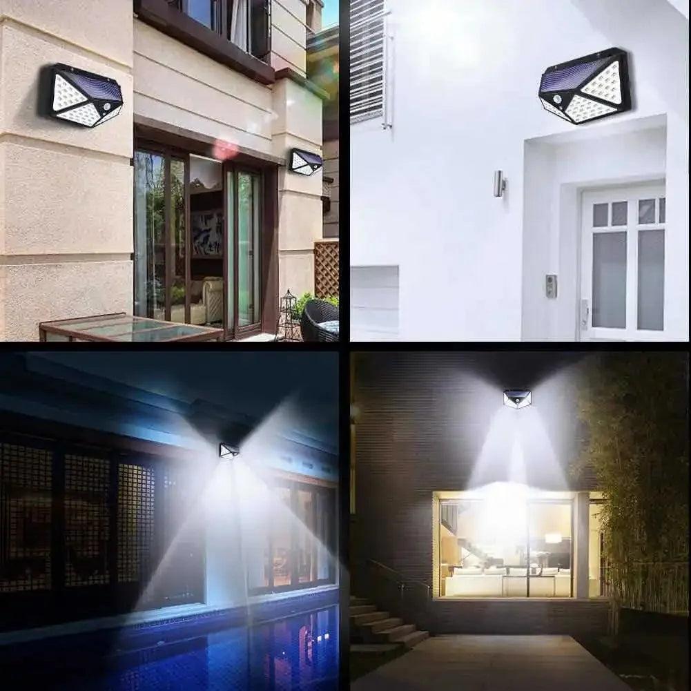 6 kusov 100 LED reflektorov Solárna lampa Pohybový senzor Vonkajšia záhradná dekorácia Solárne LED osvetlenie senzorom Vodotesný reflektor