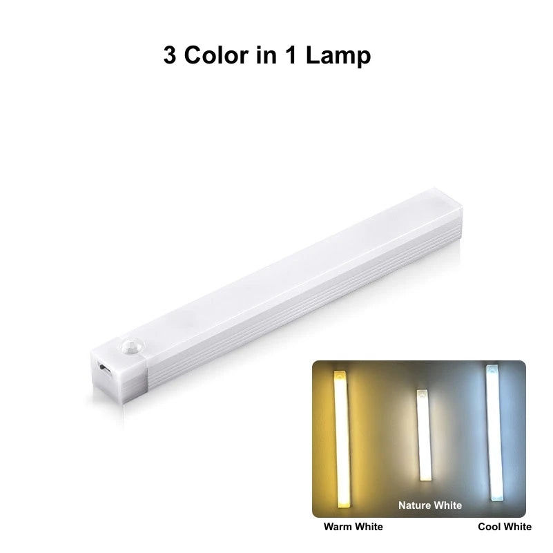Dobíjacie LED pohybové čidlo nočné svetlo pod skrinkou Bezdrôtová lampa do kuchynského šatníka Nočná indukčná lišta