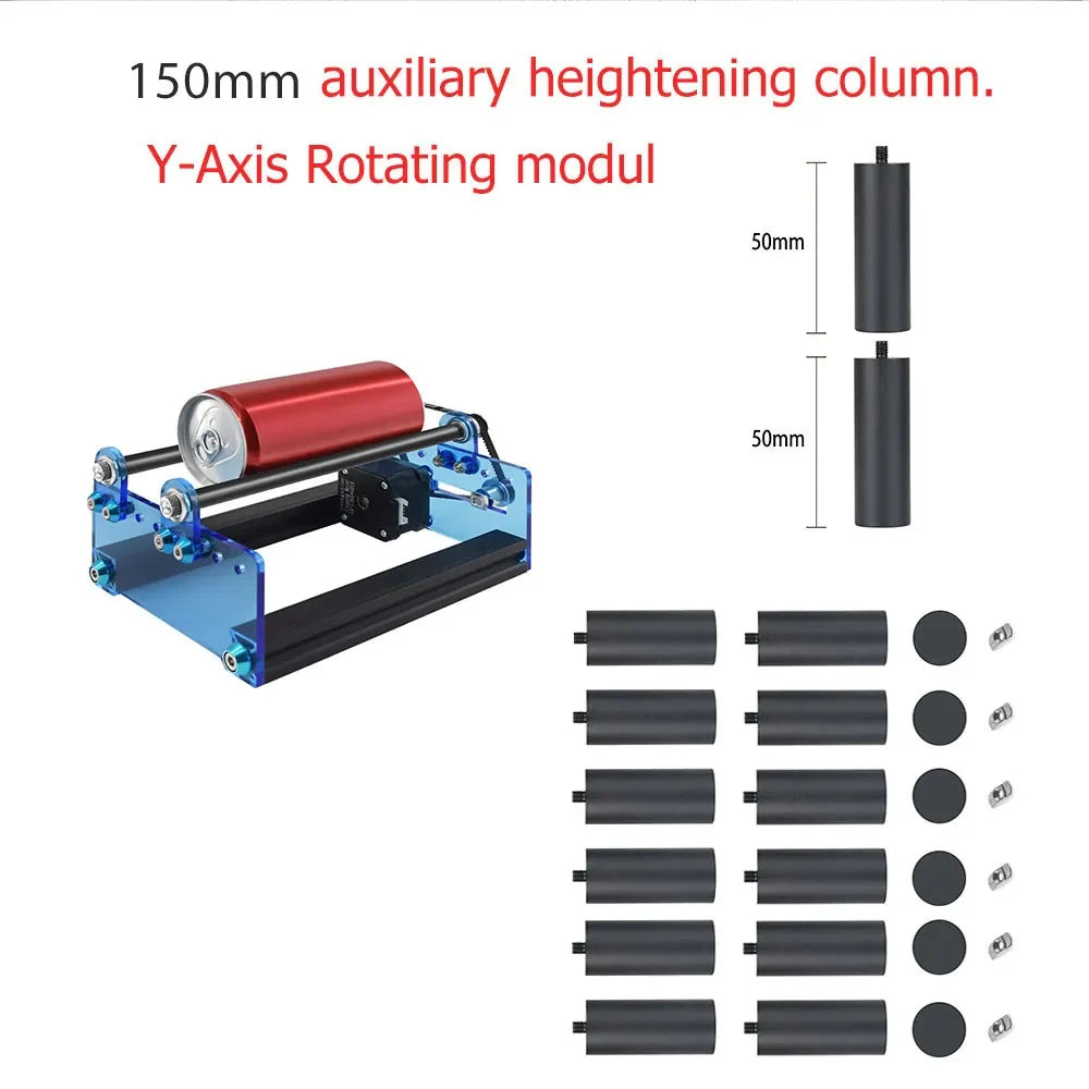 TWOTREES Laser Univerzálny laserový gravírovač Rotačný valec hriadeľa s osou Y otočný o 360 stupňov na gravírovanie valcových predmetov