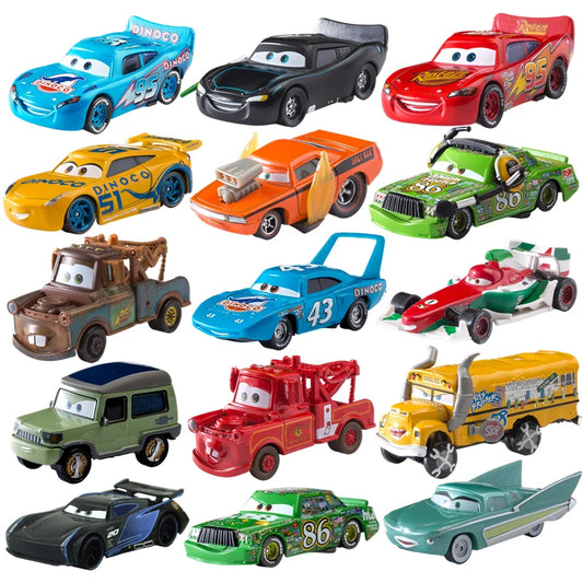 Autá Disney Pixar Autá Blesk McQueen 1:55 Zliatina kovu Model auta Hračka Mater Šerif Kovové hračky Vozidlá Chlapec Deti Darčeky