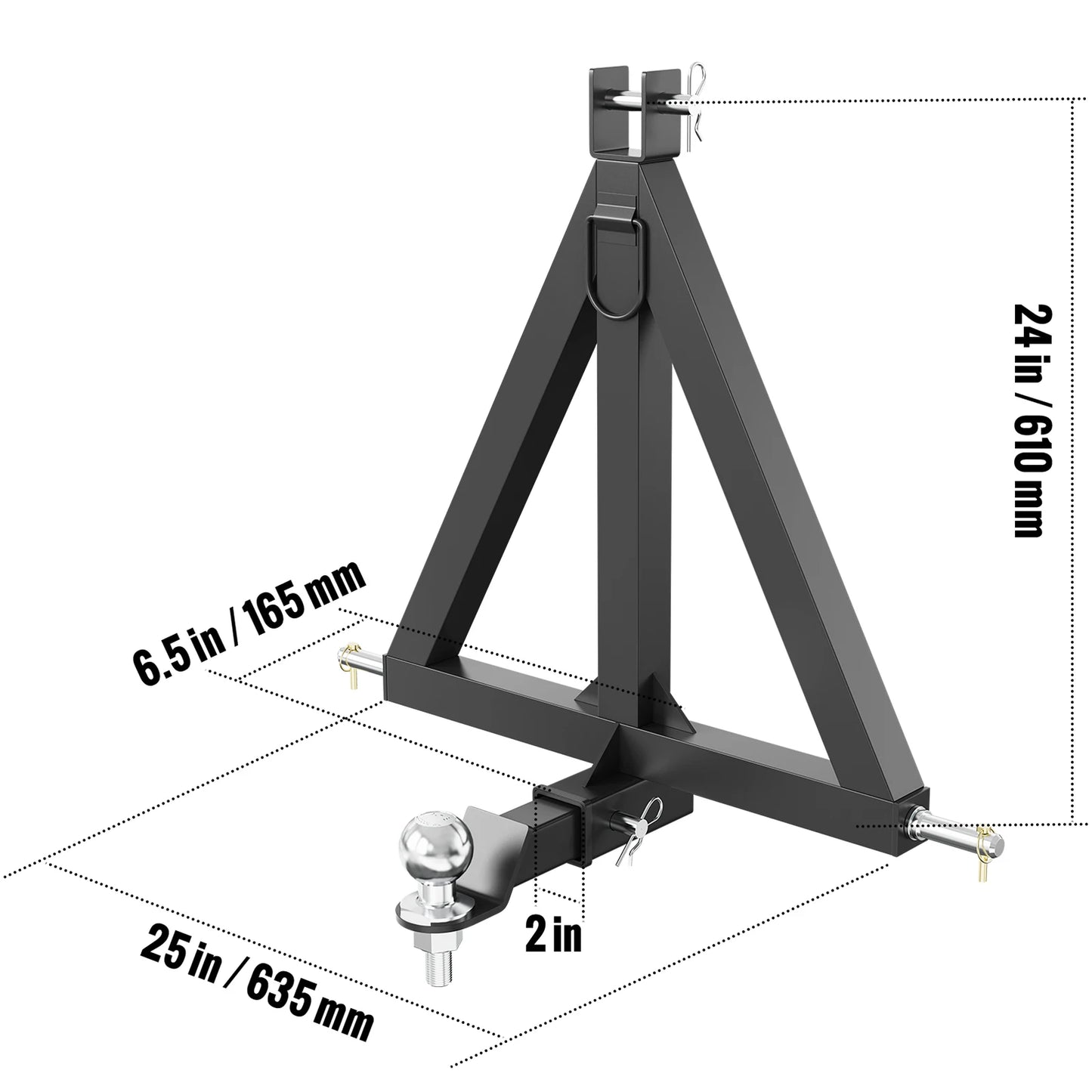 VEVOR 3-bodový závesný prijímač 3-bodový 2-palcový 1 ťahač pre Kubota Mahindra Ford Yanmar John Deere Massey Ferguson