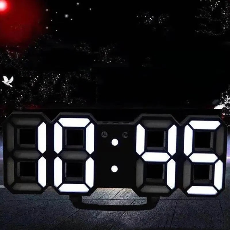 3D mini hodiny LED digitálne nástenné hodiny Stolové hodiny Elektronický budík Hodiny do obývačky Nástenné hodiny pre domácich majstrov