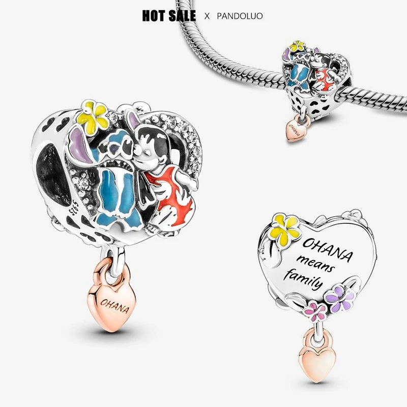 Novinka v sérii Disney Charm Beads Hodí sa k Pandora Original Charms náramok pre ženy 925 Strieborný prívesok s korálkami DIY šperky Hot Sale