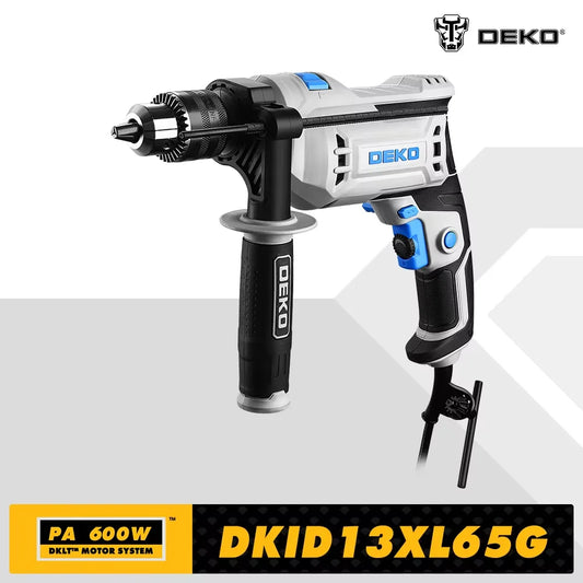 Profesionálna príklepová vŕtačka DEKO DKID13XL65G, 220 V, 2 funkcie, vŕtačka, skrutkovač, elektrické náradie (séria DKID)