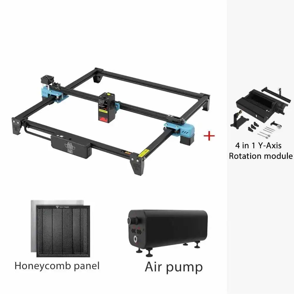 TwoTrees TTS-20 Pro CNC kovová laserová gravírovacia podpora Offline ovládanie laserovej rezačky Kožené drevené akrylové nástroje s koncovým spínačom