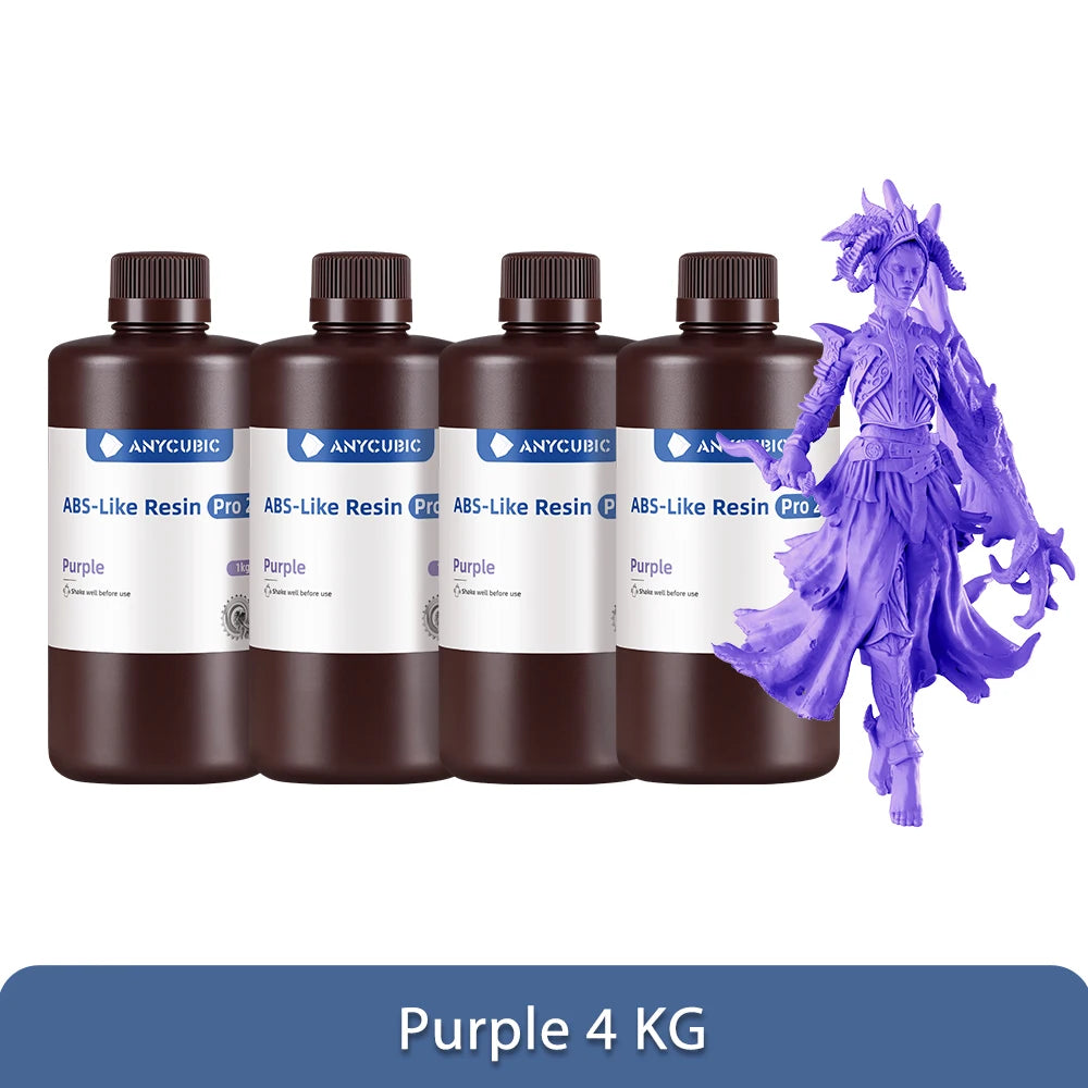Najnovšie 4 kusy/šarže Anycubic ABS Like+ 3D Resin High Precision UV 405nm pre LCD SLA DLP Anycubic Photon Resin 3D tlačiareň