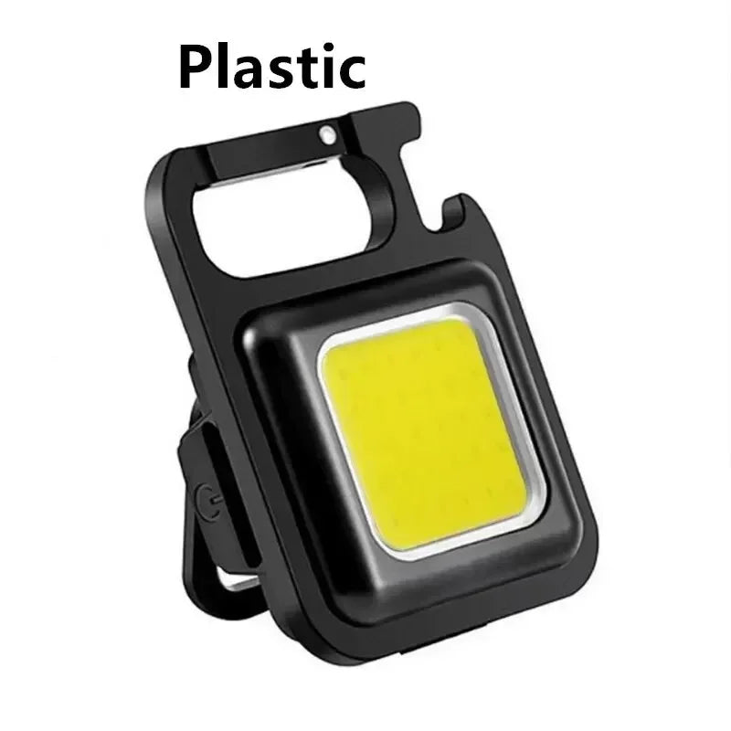 Mini LED baterka Keychain Multifunkčné prenosné COB kempingové lampy USB nabíjanie Pracovné svetlá Vonkajšie Rybolov Turistika Lanterna