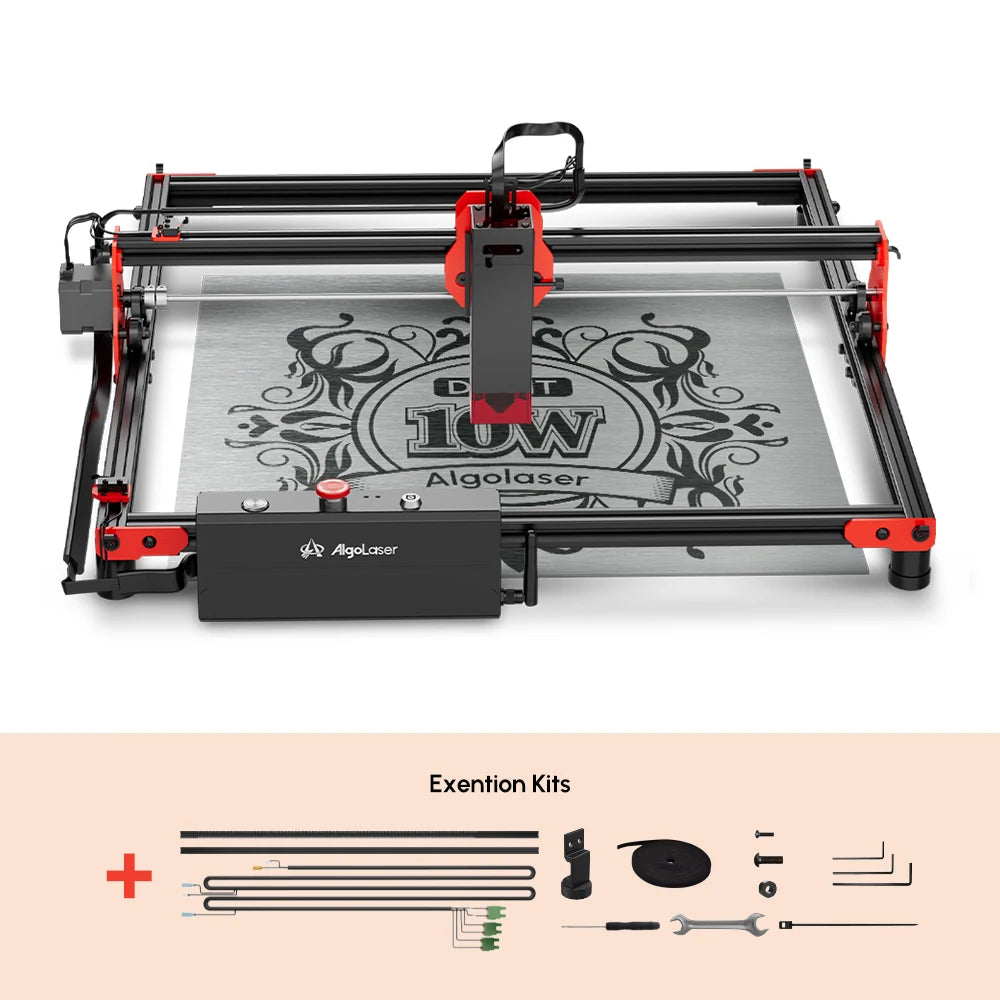 AlgoLaser DIY súprava Laser Master 2 Laserový gravírovací stroj s výkonom 10 W Laserová rezačka a gravírka na drevo a kov 40x40 cm