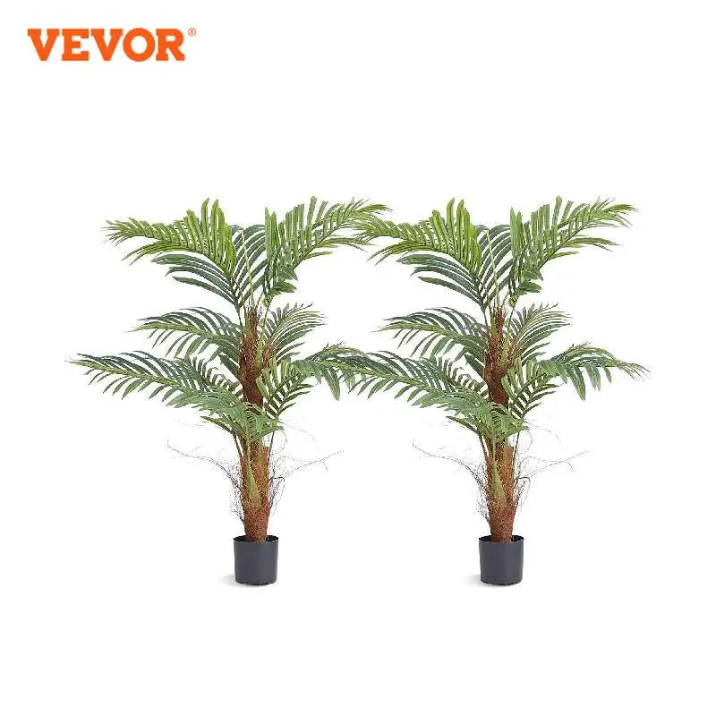 VEVOR Umelá palma 4/5/6 FT Vysoká umelá rastlina Bezpečný PE materiál a ochrana proti prevráteniu Nízkoúdržbová rastlina pre domácnosť