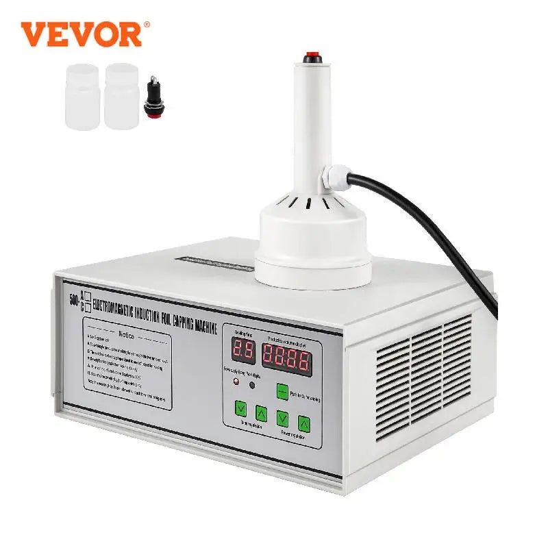 VEVOR držaný indukčný tesniaci stroj 20-100 mm uzáver fóliový stroj s mikropočítačovým inteligentným panelom Model GLF-500A pre chemické potraviny