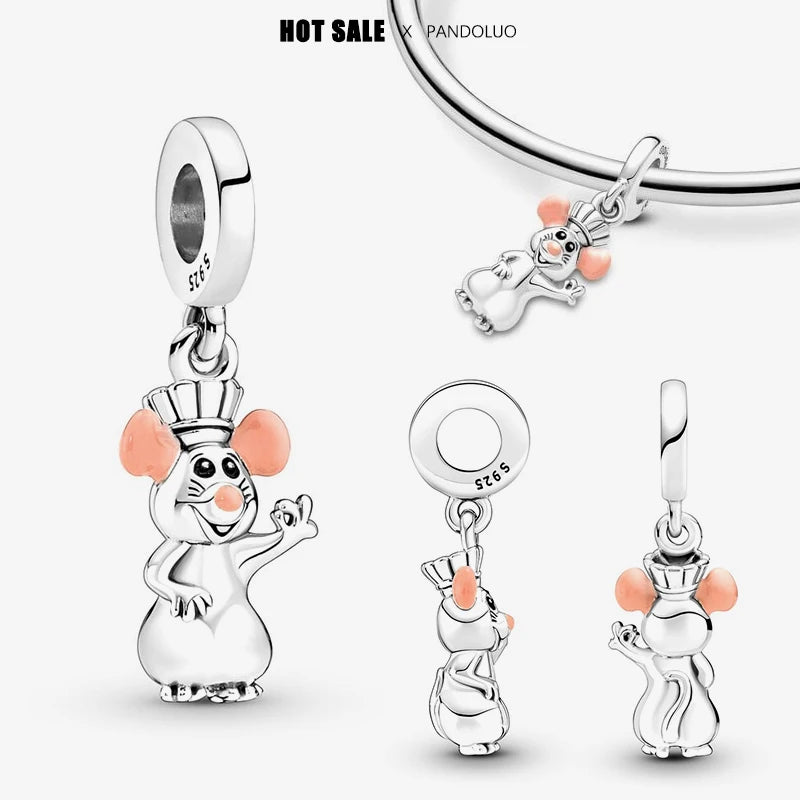 Novinka v sérii Disney Charm Beads Hodí sa k Pandora Original Charms náramok pre ženy 925 Strieborný prívesok s korálkami DIY šperky Hot Sale