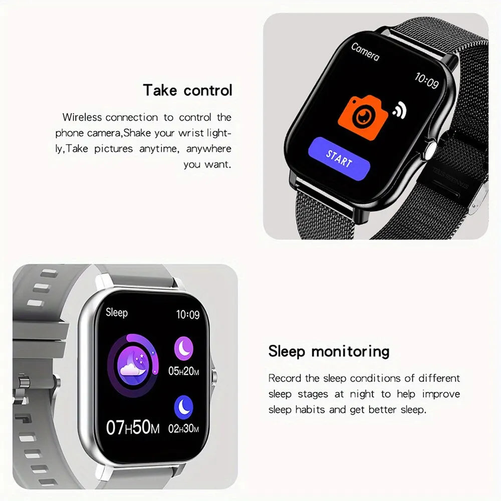 Nové SmartWatch 1,83-palcová veľká farebná obrazovka Plnodotykový vlastný ciferník Inteligentné hodinky Bluetooth Hovor s podporou aplikácií Inteligentné hodinky Ženy Muži