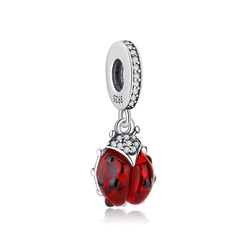 Originálne 925 Sterling Silver Charms Love Heart Korytnačka Murano Glass Prívesok Korálky Fit Pan náramok Náhrdelník Šperky pre ženy