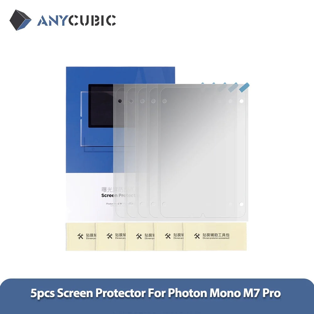 Originálna 3D tlačiareň ANYCUBIC 5ks/šarže Ochrana obrazovky pre 3D LCD tlačiareň Photon Mono M7 Pro